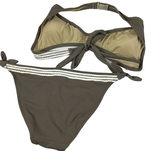 Victoria’s Secret Taupe W/White Lace Bikini Suit - Picture 4 of 10